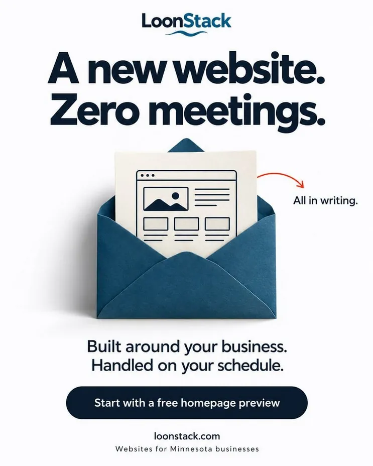 A new website. Zero meetings. Built around your business. Handled on your schedule.