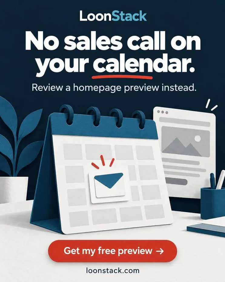 No sales call on your calendar. Review a homepage preview instead.